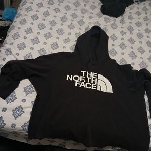 The North Face Black Hoodie with White Logo